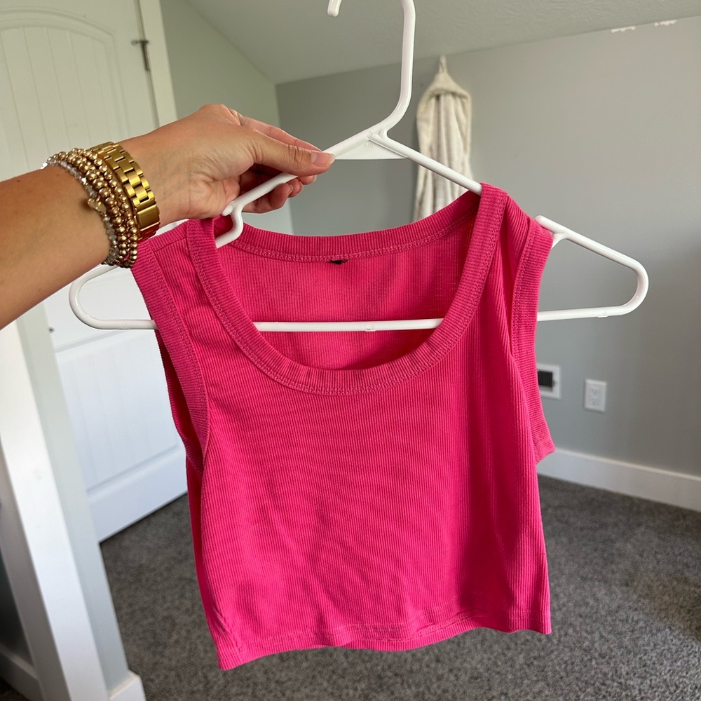 Shein Pink Cropped Tank